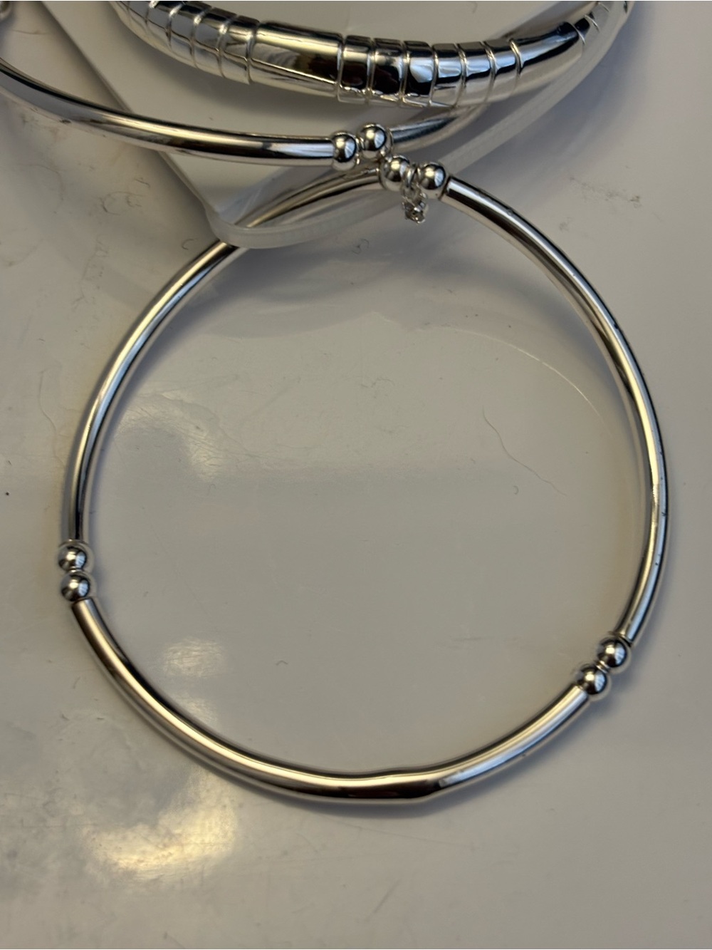 Nine West Silver Tone 3 Piece Bangle Bracelet Set NWT - Picture 7 of 10